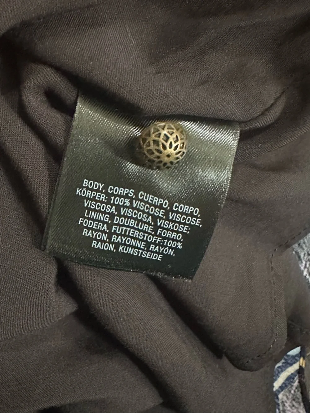 MaeveantrophologieBlack Cold-Shoulder Mini Dress with Blue and Pink Floral Print - Picture 7 of 7